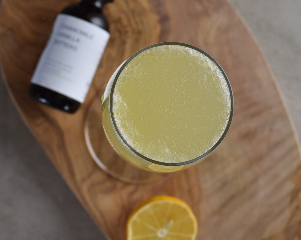 Final Countdown Spritz: A Chamomile Vanilla Bitters Cocktail for New Year's